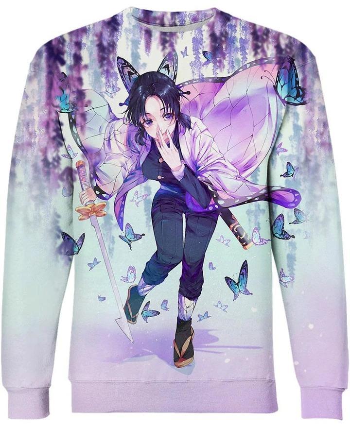 Kochou Shinobu - Demon Slayer - Kimetsu No Yaiba 3D Crewneck Sweatshirt V3
