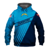Los Angeles Chargers Top Logo 3D Pullover Hoodie