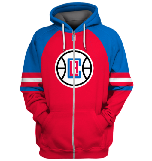 Los Angeles Clippers Logo 3D Printed Zipper Hoodie Jacket