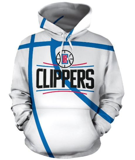 Los Angeles Clippers Simple 3D Printed Pullover Hoodie