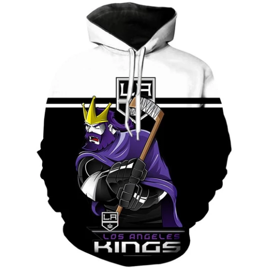 Los Angeles Kings Logo 3D Printed Pullover Hoodie