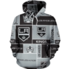 Los Angeles Kings Square Pattern 3D Pullover Hoodie
