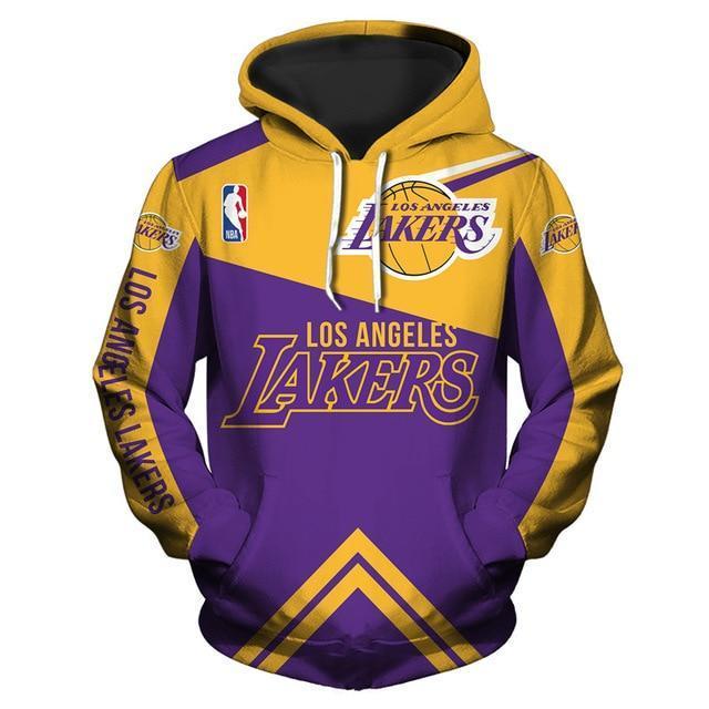 Los Angeles Lakers 3D Pullover Hoodie