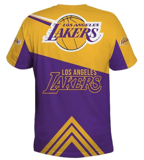 Los Angeles Lakers Logo 3D Printed T-Shirt - Image 2