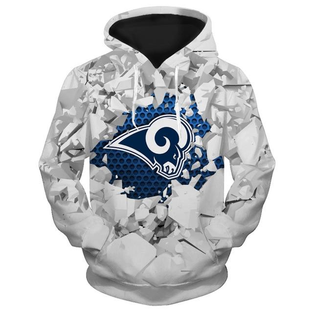 Los Angeles Rams Beehives Pattern 3D Pullover Hoodie