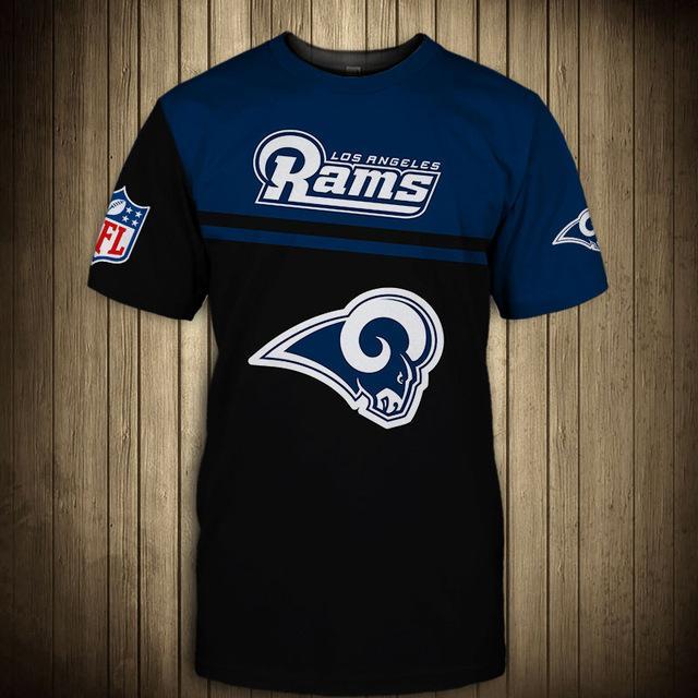 Los Angeles Rams Difference Colors In Two Hands 3D T-Shirt
