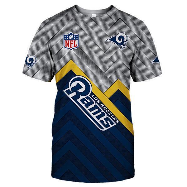 Los Angeles Rams Logo In Chest 3D Printed T-Shirt