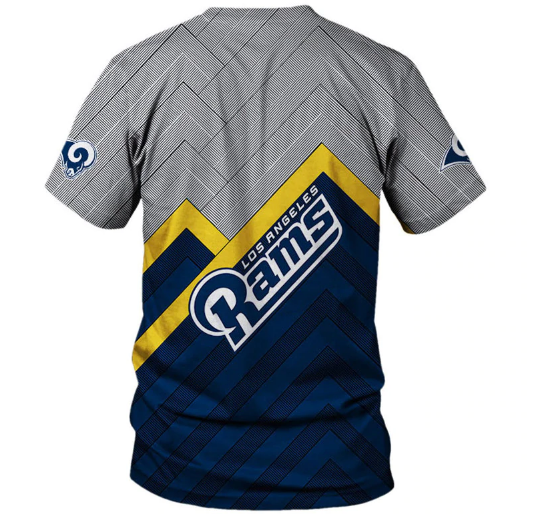 Los Angeles Rams Logo In Chest 3D Printed T-Shirt - Image 2