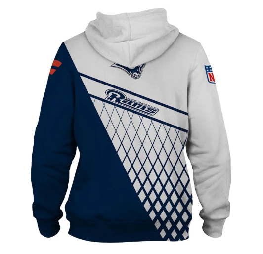 Los Angeles Rams Top Logo 3D Pullover Hoodie - Image 2