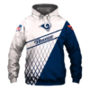Los Angeles Rams Top Logo 3D Pullover Hoodie