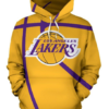 Los Angles Lakers Simple 3D Printed Pullover Hoodie