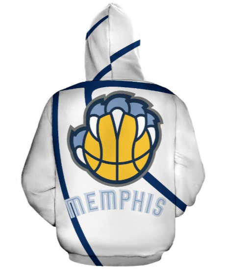 Memphis Grizzlies Simple 3D Printed Pullover Hoodie - Image 2