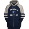 Memphis Grizzlies Symbol 3D Printed Zipper Hoodie Jacket