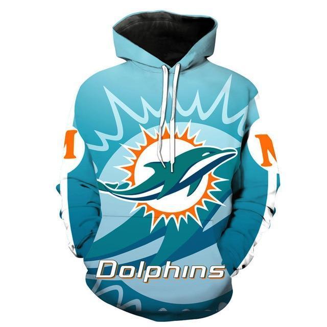 Miami Dolphins 3D Pullover Hoodie