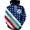Miami Dolphins American Flag 3D Printed Pullover Hoodie