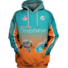 Miami Dolphins Name In Sleeve 3D Pullover Hoodie