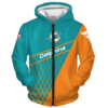 Miami Dolphins Top Logo 3D Zipper Hoodie Jacket