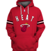 Miami Heat Red Simple 3D Printed Pullover Hoodie