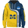 Michigan Wolverines Half Color 3D Printed Pullover Hoodie