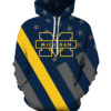 Michigan Wolverines Logo 3D Printed Pullover Hoodie