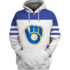 Milwaukee Brewers Logo 3D Printed Pullover Hoodie