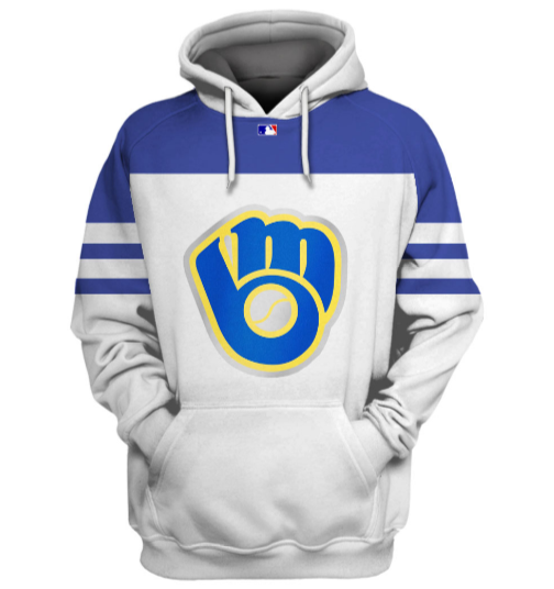 Milwaukee Brewers Logo 3D Printed Pullover Hoodie