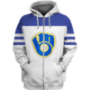 Milwaukee Brewers Logo 3D Printed Zipper Hoodie Jacket