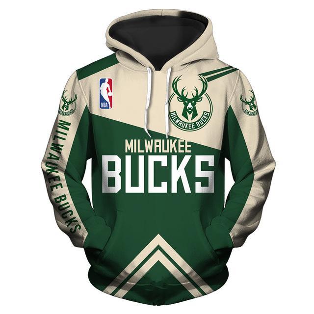 Milwaukee Bucks 3D Pullover Hoodie