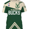 Milwaukee Bucks Logo 3D Printed T-Shirt