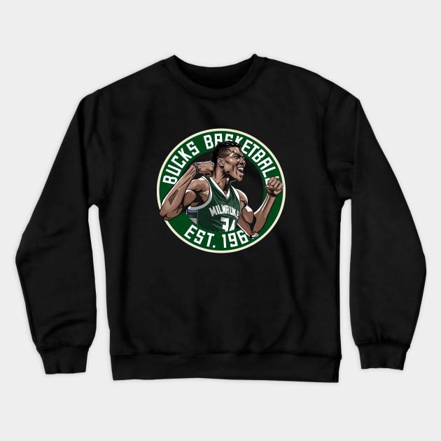 Milwaukee Bucks Pullover Crewneck Sweatshirt V31