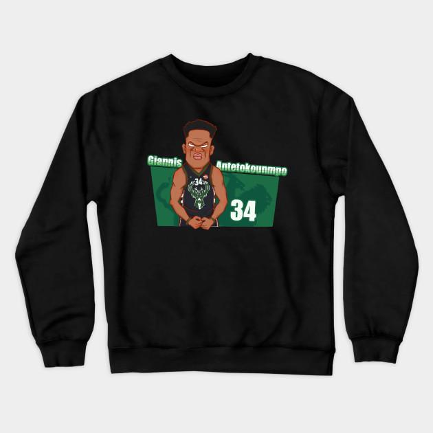Milwaukee Bucks Pullover Crewneck Sweatshirt V34