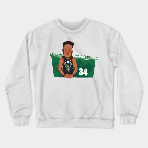 Milwaukee Bucks Pullover Crewneck Sweatshirt V34 - Image 2