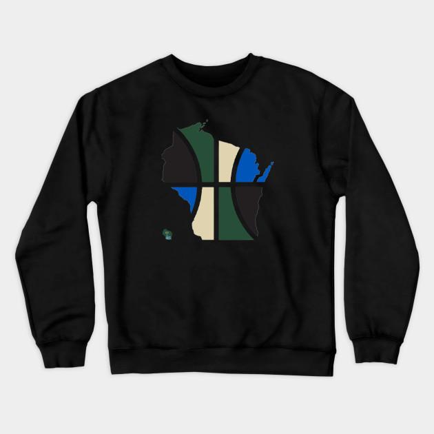 Milwaukee Bucks Pullover Crewneck Sweatshirt V7