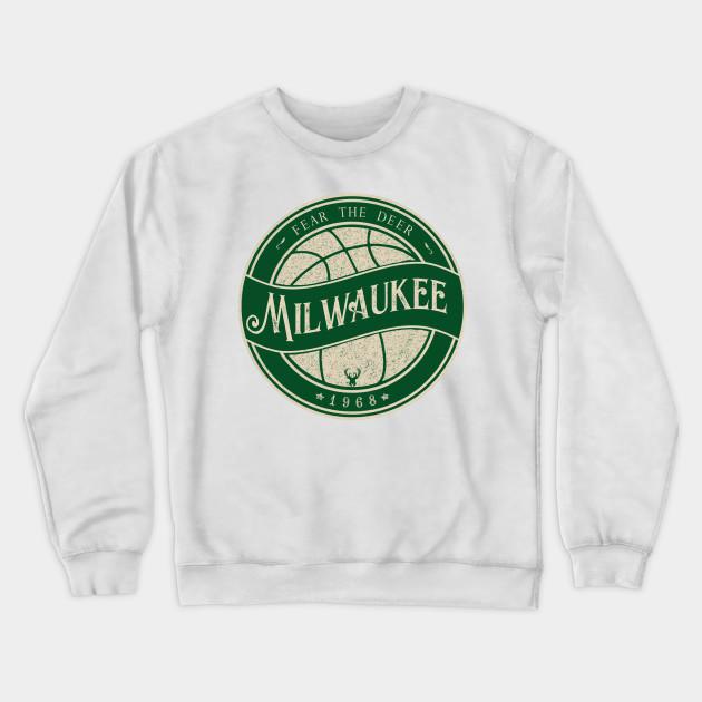 Milwaukee Bucks Pullover Crewneck Sweatshirt V8 - Image 2