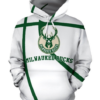 Milwaukee Bucks Simple 3D Printed Pullover Hoodie