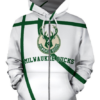 Milwaukee Bucks Simple 3D Printed Zipper Hoodie Jacket