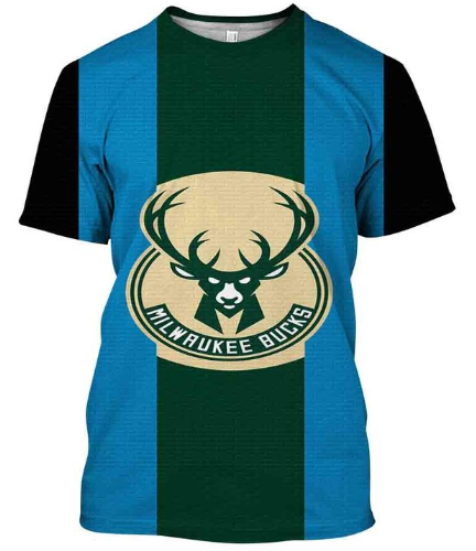 Milwaukee Bucks Symbol 3D Printed T-Shirt