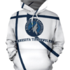 Minnesota Timberwolves Simple 3D Printed Pullover Hoodie