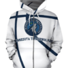 Minnesota Timberwolves Simple 3D Printed Zipper Hoodie Jacket