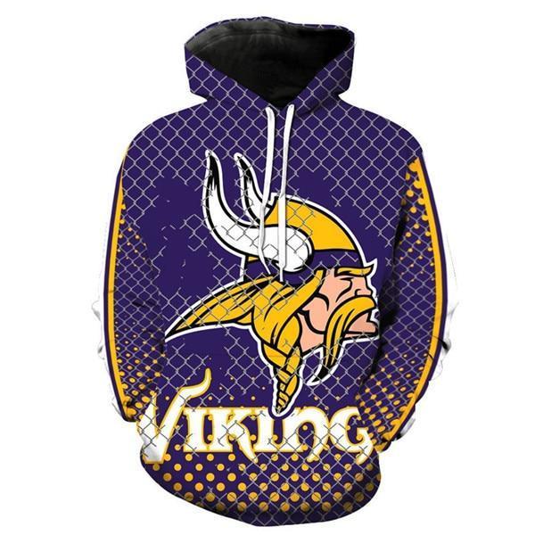 Minnesota Vikings 3D Pullover Hoodie