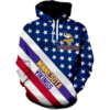Minnesota Vikings American Flag 3D Printed Pullover Hoodie