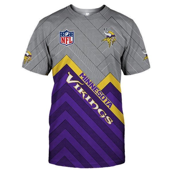 Minnesota Vikings Logo In Chest 3D Printed T-Shirt