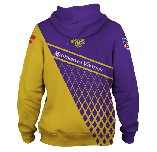 Minnesota Vikings Top Logo 3D Pullover Hoodie - Image 2