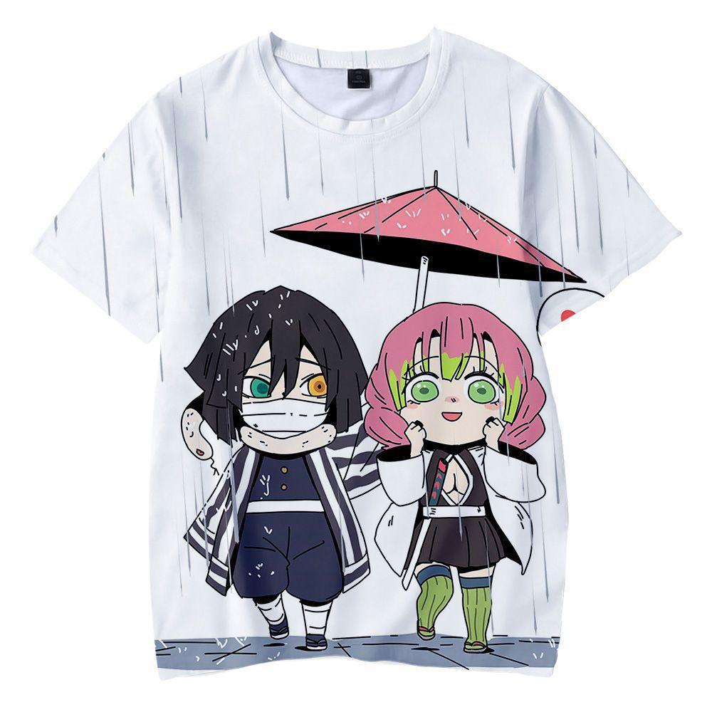Mitsuri x Obanai - Demon Slayer - Kimetsu No Yaiba 3D T-Shirt V1