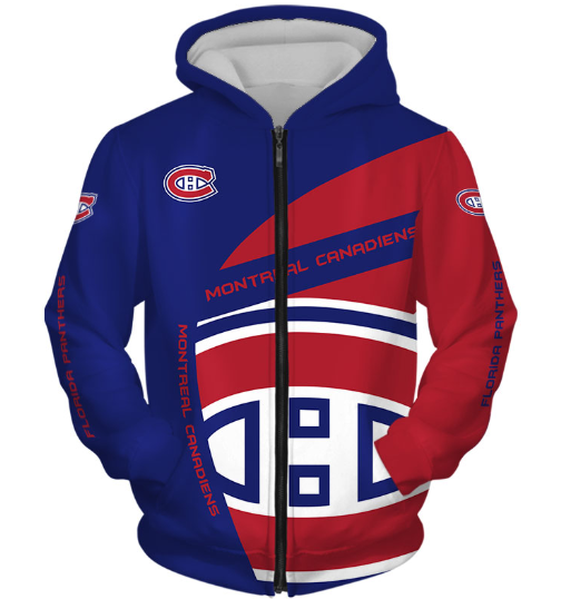 Montreal Canadiens Symbol 3D Printed Zipper Hoodie Jacket