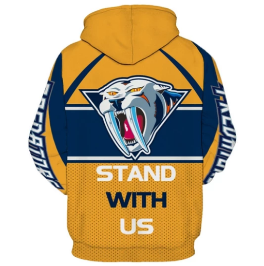 Nashville Predators Logo Spot 3D Printed Pullover Hoodie - Image 2