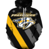 Nashville Predators Symbol Black 3D Pullover Hoodie