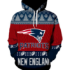 New England Patriots 3D Pattern Pullover Hoodie