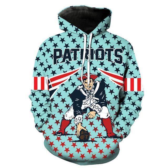 New England Patriots 3D Pullover Hoodie