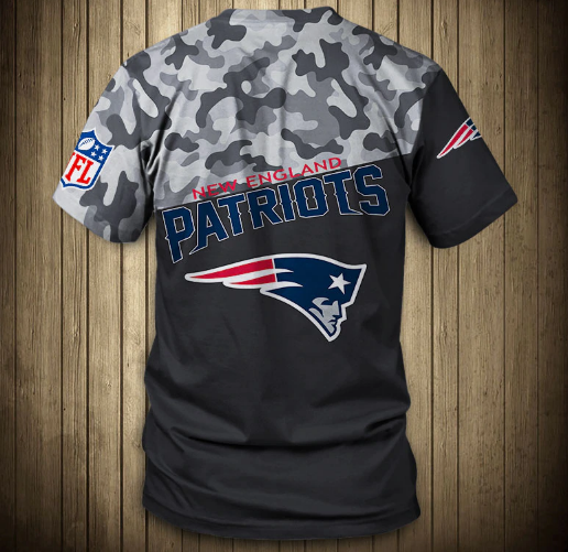 New England Patriots Half Camo 3D T-Shirt - Image 2